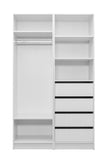 MALMO THREE SHELF/FOUR DRAWER WALK IN WARDROBE - VJ PANEL V164-ECW4VB