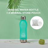 Mineral Maker MORBIDO Alkaline Filter Water Bottle a Mineral Stone Pouch GREEN V274-HA-AM-MINBOT-MT