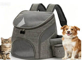 Comfortable hands-free pet carrier backpack with breathable mesh panels and padded shoulder straps, V1341-ZY-3JYFNA49-L-SKYBLUE