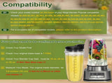 Blender Cups Replacement Parts for Ninja, 32oz Cups with Sip & Seal Lids,Compatible with Ninja Auto V1258-DP02-F-805