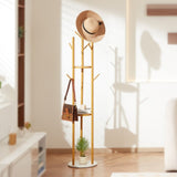 Coat Rack, Freestanding Coat Rack Stand with Quartz Stone Base & 9 Hooks, Free Standing Hall Coat V952-YMJYXJJSSCP0Q2T2T001V0