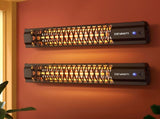 Devanti 2PCS Electric Strip Heater Radiant Infrared Heaters 2000W RHP-T10R-2000-BK-2X
