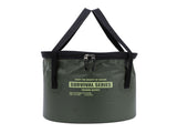 Cloth Folding Bucket with Mesh Pouch Portable Draining Basket Water Container for Outdoor Camping V1294-YM0901-3111240248012
