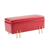 Storage Ottoman Stool Bench Seat 97cm PU Leather RED V274-FT-GQ104-RD