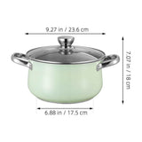 Green Stainless Steel Saucepan for Stew Soup and Hot Pot Cooking V1192-AZ-W-20530