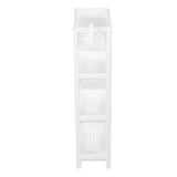 Bathroom Tower Shelf Plastic Freestanding Storage Rack Organizer Multifunctional Shelving Unit for V1294-YM0706-3112230061613