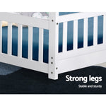 Artiss Bed Frame Wooden Kids House Frame White ROCK WBED-F-HOUSE-ROCK-S-AB