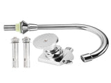 G1/2in Thread Copper Floor Mounted Foot Pedal Basin Faucet Sink Tap Set for Hospital Laboratory V1294-YM0901-3112200103711