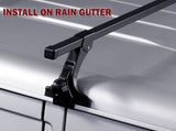 120cm Universal Rain Gutter Car Roof Rack Cross Bars Black Adjustable Brackets Medium V610-ROORAC-RG-BLA-120-19