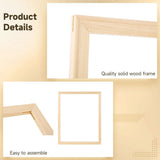 3PCS DIY Canvas Stretcher Bars Kit, 15.7" x 19.7" Solid Wood Frames, Removable Lightweight V1369-AZ3-W-08828