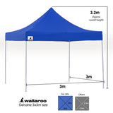 Wallaroo 3x3 PopUp Blue Gazebo Marquee Outdoor Tent GAZ-POP-3X3-BU