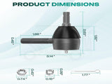 Ball Joint Kit,Set of Tie Rod End with grease fitting Fits for Club Car DS Golf Carts V1259-DP01-A-5416