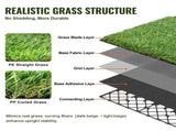 Artifical Grass Tiles Interlocking Turf Deck Set, 18 Pack - 12"x12", Synthetic Fake Grass V952-RZCP18PCS12X56GUQV0
