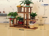 5-Tier Wooden Plant Stand Flower Display Shelf Indoor Outdoor Garden V178-66769