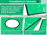 2 Set Landscape Pruning Tarp 78.7"x78.7" Waterproof Bush Trimming with Hole Shrub Catcher Four V1259-DP01-A-1217