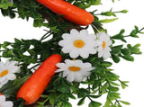 Carrot Plant Wreath Spring Summer Green Leaf Flower Artificial Wreath for Holiday Wall Decoration V1294-YM0901-3115250001411