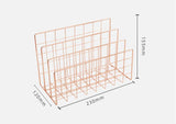 Magazine Rack Desktop Magazine Rack Desk Magazine Rack 3-Layer Iron Book Magazine File Storage Rack V1370-AZ4-06627