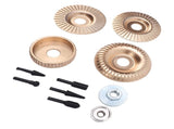 4PCS Angle Grinder Wood Carving Disc Set Carbon Steel Grinding Wheel Shaping Disc with 5 Rotating V1294-YM0901-3114240101011