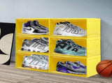 Stacked Sneaker Display Case 6x Clear Yellow SO1023-6PCS-YL_NZ