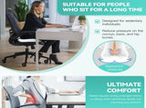 2 x Bamboo Memory Foam Pressure Relief Seat Cushion V915-MB0001X2