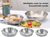 Mixing Bowls Set, Stainless Steel Nesting Mixing Bowls, 3 PCS Kitchen Storage Bowls, Sizes 0.7-2.2 V1192-AZ-W-29938
