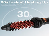 Hair Curling Iron Brush,Hot Curling Comb Ceramic Rotating Curling Iron ,Heated Round Brush Hair V1370-AZ4-05004