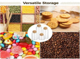 4PCS Storage Glass Jars, Clear Airtight Canisters with Spherical Cork Lid, Food Storage Containers, V1369-AZ3-W-08863