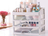 Desktop Organizer 3 Drawer Clear Plastic Desk Storage for Office Stationary Makeup Organizer V1294-YM0703-3117230119011