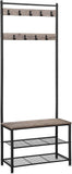 VASAGLE Coat Rack Stand 175cm Greige V227-9101101001580