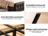 Artiss King Bed Frame with Storage Headboard SAA Certified Charging Station BFRAME-J-MARK-K-BK-AB
