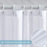 Waterproof Mildew Resistant Shower Curtain, White 200x220cm Fabric Polyester, Compatible with V1188-JAR108-16713-1