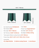 Bottom Locking Privacy Slats, Single-Wall Vertical Bottom-Locking Slats for Chain-Link Fence, V952-DBYSBTDBPE4FL2OHIV0