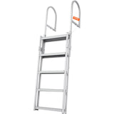Dock Ladder, Retractable 5 Steps, 350 lbs Load Capacity, Aluminum Alloy Pontoon Boat Ladder with V952-MTZTSSSWJFHXJQFTNV0