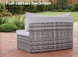 Gardeon 6 Seater Outdoor Sofa Set 9PCS Table Chair Set Garden Rattan Patio Furniture ODF-SOFA-9PC-RTA-GE