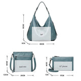 Women's Soft Leather Tote Bags 3pcs Fashion Handbag Wallet Shoulder Purse Set V1263-JX-3523