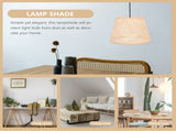 SKISUNO Khaki Rattan Floor Lamp Shade Replacement 6.7x6.7in for Study Room, 1 Piece and Stylish V1189-WXFWAL-20260326-02125