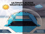 Weisshorn Beach Tent 3-4 Person Pop Up Sun Shade UPF 50 Automatic Outdoor Blue TENT-C-BEA-4-BL