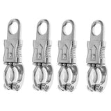 Snap Hooks Plated Silver Zinc Alloy for Bag Decor - Sturdy and Durable 4Pcs V1369-AZ3-W-20841