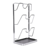 Countertop Pot Lid Holder Stainless Steel Cutting Board Organizer Pot Pan Lids Rack for Kitchen 3 V1294-YM0901-3118250191312