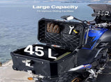 Motorcycle Top Case, Universal Aluminum Alloy Motorbike Tail Box with Leather Lining, 45L Waterproof V952-MTCJSDXHS45LZ7FXBV0