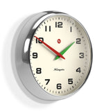 Newgate Superstore Wall Clock Alpha Dial Chrome V398-NGSUPE216CH