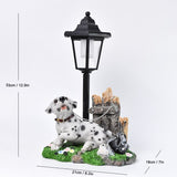 Resin Hummingbird Solar Lamp Outdoor Garden Sculpture Couple Hummingbird - Multi-color - Size 15 V1347-118-12811-MLT-15