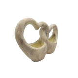 Double Heart Planter w Hole Plug 49cm V637-49475HRT