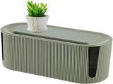 Cable Management Box ABS Cord Organizer With Ventilation Holes And Sliding Lid For Home Office Desk V1237-ZY-807-269