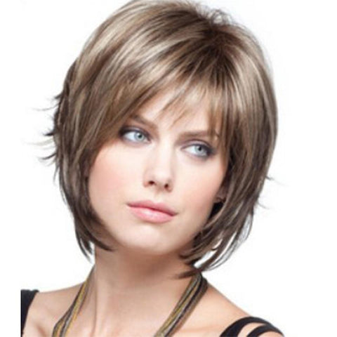 Short Curly Silk Wig - Mixed Colour PRL-1083053060DBT_NZ