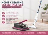 2-piece Home Cleaning Bundle - Red UV Mattress Mite Cleaner & White Cordless Handheld Stick V888-ELOSUNG53370