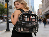 Clear Backpack Heavy Duty, Transparent Backpack for School Concert Games Security Check, Large V1366-AZ2-W-23277