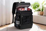 25L Insulated Cooler Backpack Freshness Preservation Backpack For Beach Travel - Black V1308-DSZKI-851