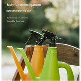 Brown 2-in-1 Watering Can with Spray Nozzle - 1L Lightweight PP Garden Sprayer for Indoor Plants, V888-ELOSUNG56363
