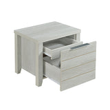 Bedside Table 2 drawers Storage Table Night Stand MDF in White Ash V43-BST-CELWHA